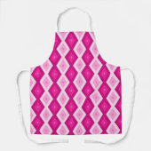 Tablier Nuances de motif de diamant fuchsia (Recto)