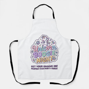 Tablier Nuit de Boogie de Licorne Gras Typographie Graphiq
