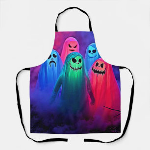 Tablier Nuit éffrayante de design Fantômes colorés