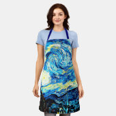 Tablier Nuit étoilée par Vincent van Gogh (Porté)