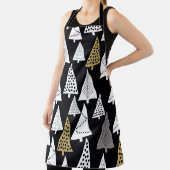 Tablier Nuits d'hiver : Arbres d'or-argent. (Insitu)