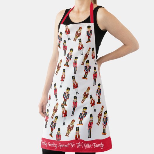 Tablier Nutcracker cadeau de Noël Ajouter nom et texte (Insitu)