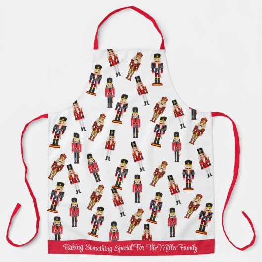 Tablier Nutcracker cadeau de Noël Ajouter nom et texte (Recto)