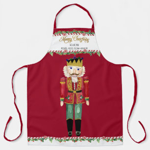 Tablier Nutcracker Joyeux Noël Nous vous aimons Noms des e