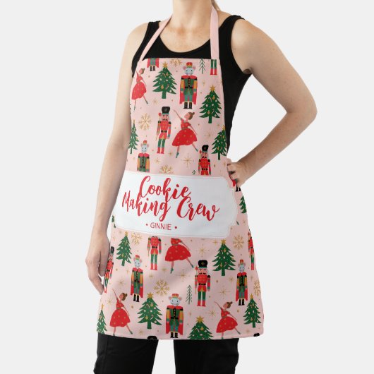 Tablier Nutcracker mignon Noël rose (Insitu)