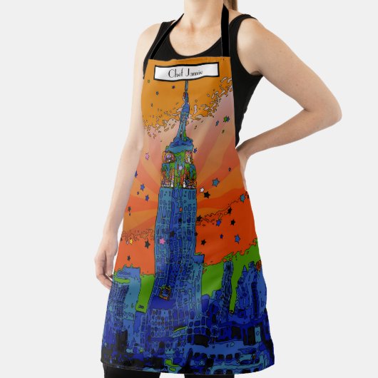 Tablier NYC psychédélique : Emp St Building #3 (Insitu)