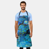 Tablier Nymphéas bleus de Claude Monet (Porté)