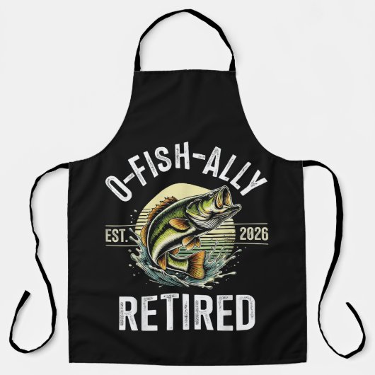 Tablier O-Fish-Ally Retraité Pêcheur 2026 Pêche (Recto)