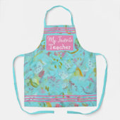 Tablier Oasis Turquoise Elégante Personnalisée Abstrait av (Recto)