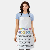 Tablier Objectifs du premier jour de l'école (Porté)