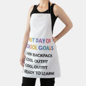 Tablier Objectifs du premier jour de l'école (Insitu)