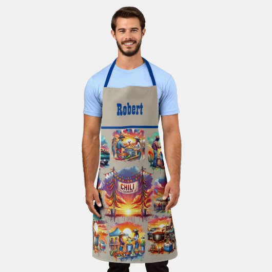 Tablier Occidental Chili Cookoff Scenes 1 Custom (Porté)