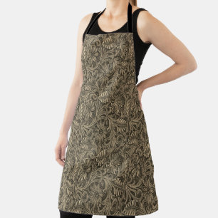 Tablier Occidental En Cuir À Outils Imprimer Argent Antiqu