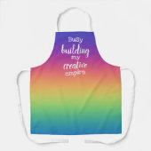 Tablier Occupé Bâtir Mon Empire Créatif Arc-en-ciel (Recto)