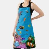 Tablier Ocean Blue Frutiger Aero Apron (Insitu)