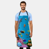 Tablier Ocean Blue Frutiger Aero Apron (Porté)