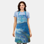 Tablier Ocean Stream Acrylique Fluid Art Apron (Porté)