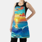 Tablier Ocean Sunset Wave Art (Insitu)