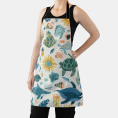 Tablier Ocean Waves All-Over Print Apron Gift (Insitu)