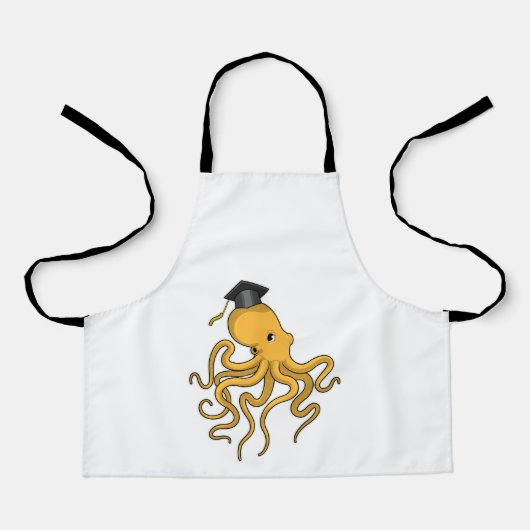 Tablier Octopus comme étudiant avec diplôme (Recto)