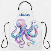 Tablier Octopus Marine Océan rose (Recto)
