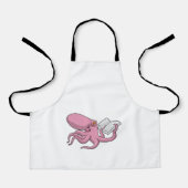 Tablier Octopus Nerd avec le livre (Recto)