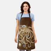 Tablier Octopus Steampunk Surreal Retro Style Machine (Porté)