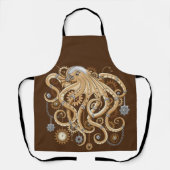 Tablier Octopus Steampunk Surreal Retro Style Machine (Recto)