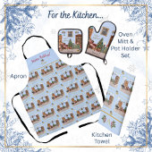 Tablier Ode to Nutcracker Blue Scene Blue Accent