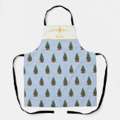 Tablier Ode to The Nutcracker Blue Tree Gold Accent (Recto)