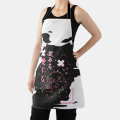 Tablier Oeil de nid avec personnages japonais     (Insitu)