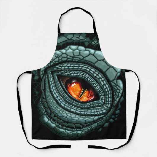 Tablier Œil de prédateur reptile primitif (Recto)