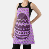 Tablier OEuf de Pâques violet de Glitterie sur l'aire Lila (Insitu)
