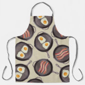Tablier OEufs de bacon friture poêle petit-déjeuner cuisin (Recto)