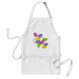 Tablier Oeufs de panier de Pâques mouchetés Bonbons de lai