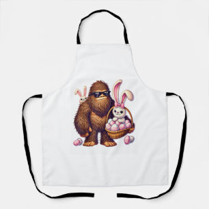 Tablier Œufs de Pâques Bigfoot Sasquatch Lapin Rétro Homme