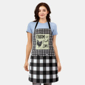 Tablier OEufs Frais De Ferme Plaid Apron (Porté)