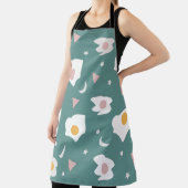 Tablier Oeufs Lune Étoiles Dîner Motif Green Apron (Insitu)
