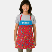 Tablier Oeufs verts et jambon | Motif de train (Insitu)