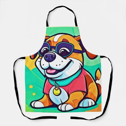 Tablier Oeuvre cool de style dessin (Recto)