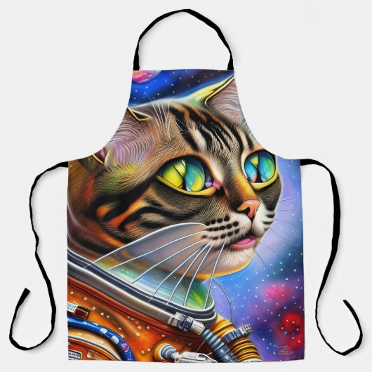 Tablier OEuvre d'astronaute de chats (Recto)