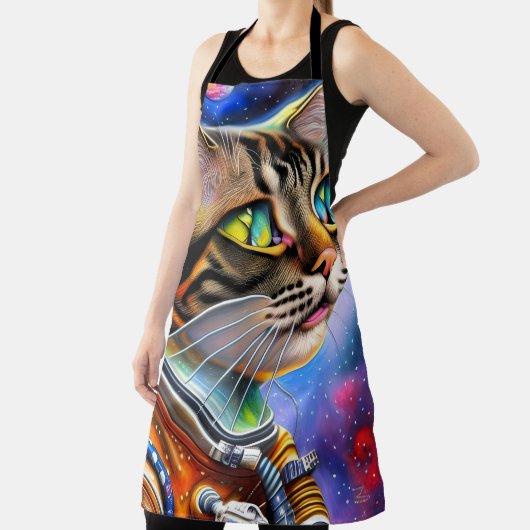 Tablier OEuvre d'astronaute de chats (Insitu)