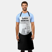 Tablier Official Cook, avec son nom - Cadeau (Porté)