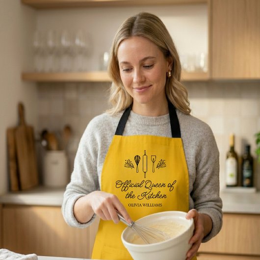 Tablier Official Queen of the Kitchen Chef Personalized