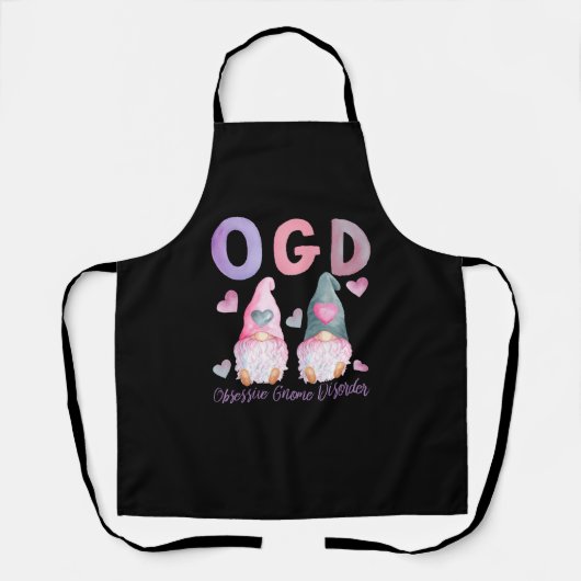 Tablier OGD - Trouble Gnome Obsessionnel - Aquarelle G mig (Recto)