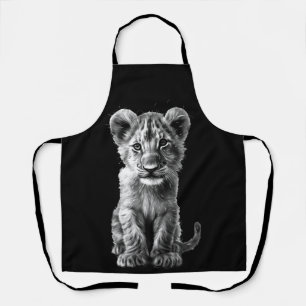 Tablier Oh Baby Gris Gros Chat Cub Noir