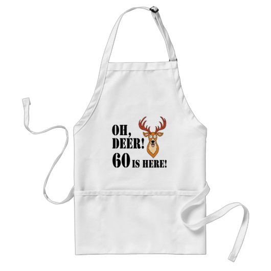Tablier Oh Deer 60th Birthday Adult Apron (Devant)