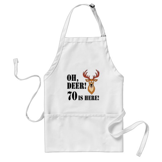 Tablier Oh Deer 70th Birthday Adult Apron (Devant)