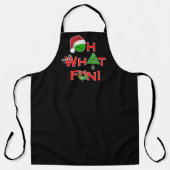 Tablier Oh What Fun Christmas Pickleball Kitchen Noir (Recto)