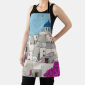 Tablier Oia Santorini Île Grèce Illustration lunaire (Insitu)